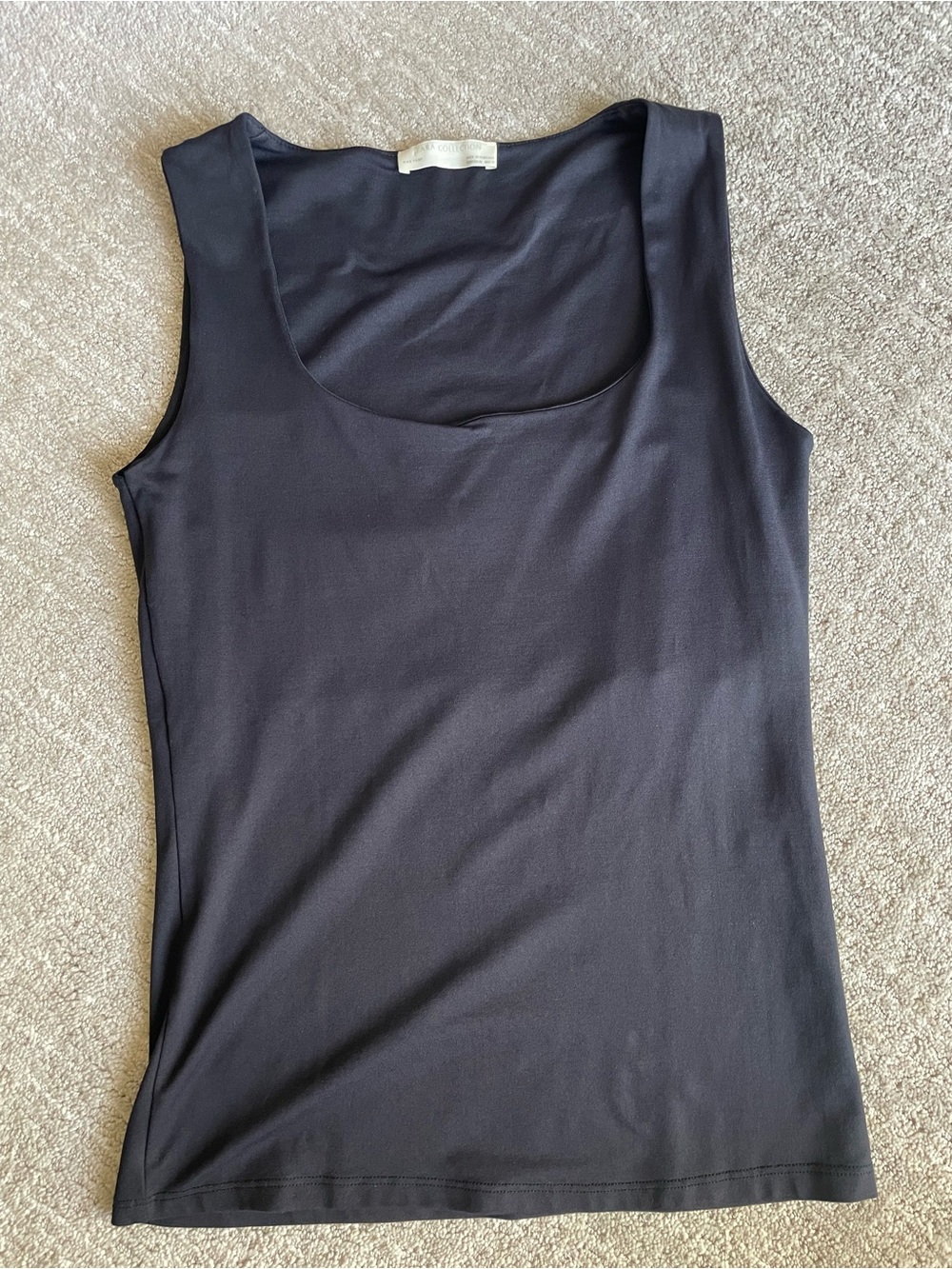 Zara - Scoop neck sleeveless top - Small - Black
